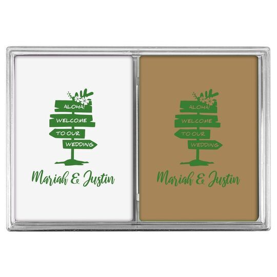 Aloha Welcome To Our Wedding Double Deck Playing Cards
